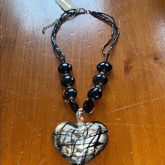 Erica Lyons Jewelry - Erica Lyons Black and Silver Heart Necklace